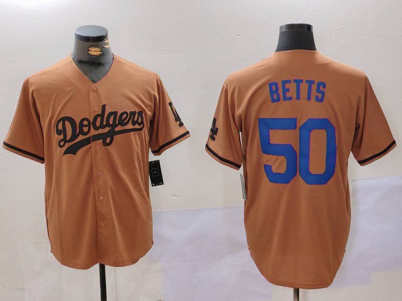 LA.Dodgers #50 Mookie Betts Olive Cool Base Limited Stitched Baseball Jerseys Player Jersey baseball jersey product view 1
