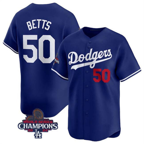 LA.Dodgers #50 Mookie Betts Royal Limited Stitched Baseball Jerseys Player Jersey baseball jersey product view 1