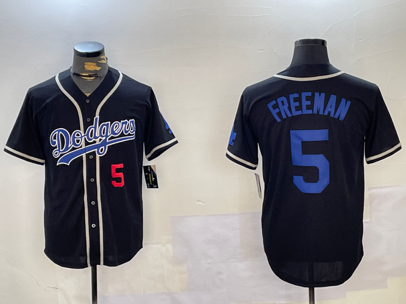LA.Dodgers #5 Freddie Freeman Black Player Cool Base Stitched Baseball Jerseys baseball jersey product view 1