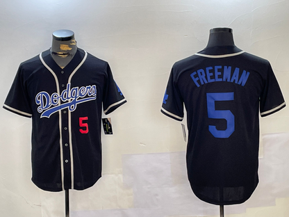 LA.Dodgers #5 Freddie Freeman Black Player Cool Base Stitched Baseball Jerseys baseball jersey product view 1