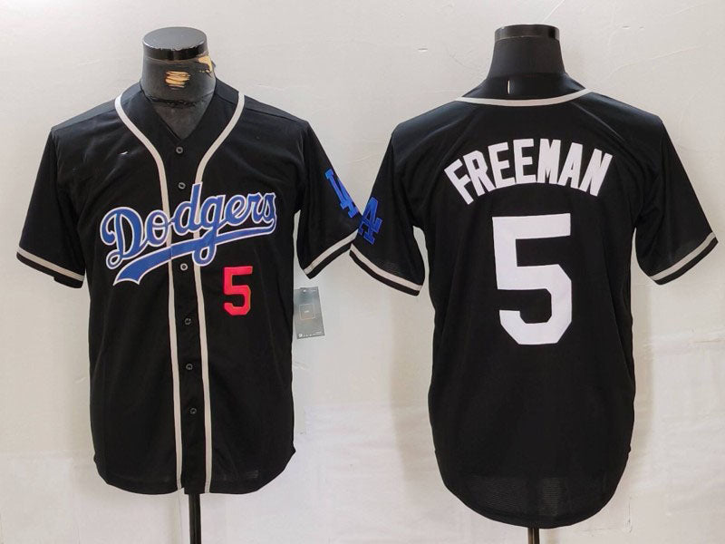 LA.Dodgers #5 Freddie Freeman Black Player Stitched Baseball Jerseys baseball jersey product view 1
