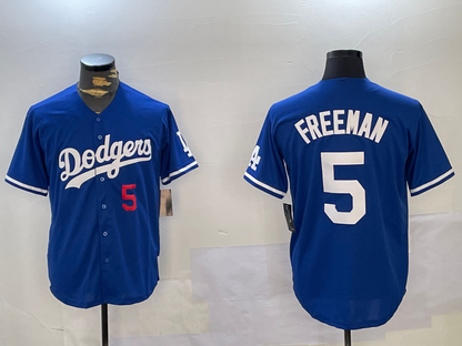 LA.Dodgers #5 Freddie Freeman Blue Cool Base Stitched Baseball Jerseys Player Jerseys baseball jersey product view 1