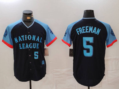 LA.Dodgers #5 Freddie Freeman Navy Player Jersey All Star Limited Stitched Baseball Jerseys baseball jersey product view 1