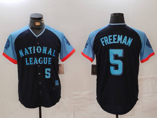 LA.Dodgers #5 Freddie Freeman Navy Player Jersey All Star Limited Stitched Baseball Jerseys baseball jersey product view 1