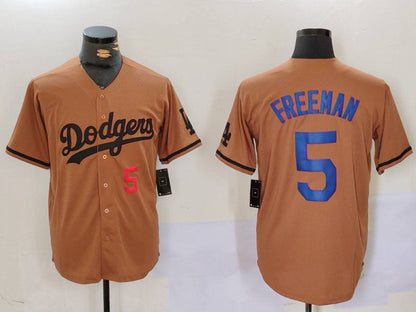 LA.Dodgers #5 Freddie Freeman Player Olive Cool Base Limited Stitched Baseball Jerseys baseball jersey product view 1