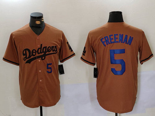 LA.Dodgers #5 Freddie Freeman Olive Cool Base Limited Stitched Baseball Jerseys Player Jersey baseball jersey product view 1