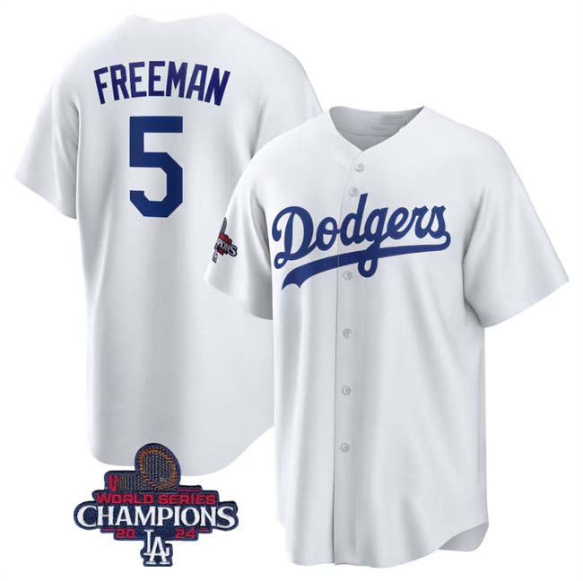LA.Dodgers #5 Freddie Freeman Player White Cool Base Stitched Baseball Jerseys baseball jersey product view 1