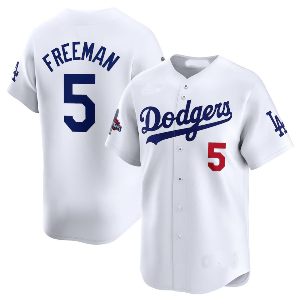 LA.Dodgers #5 Freddie Freeman Player White Limited Stitched Baseball Jerseys baseball jersey product view 1