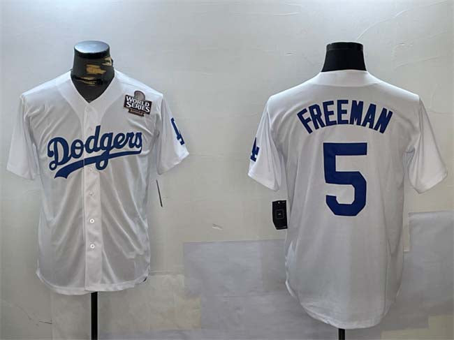LA.Dodgers #5 Freddie Freeman White Player Stitched Game Baseball Jerseys baseball jersey product view 1