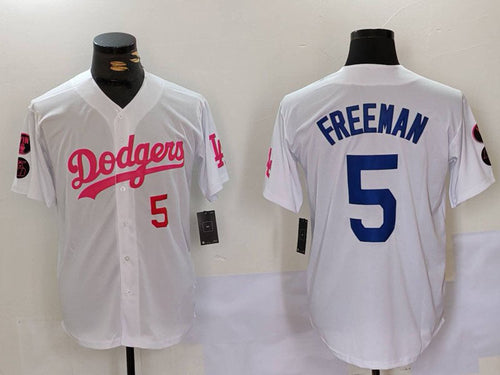 LA.Dodgers #5 Freddie Freeman Player White Game Stitched Baseball Jerseys baseball jersey product view 1