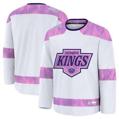 L.Angeles Kings Supporters Blank Player Game Hockey Jersey - White Stitched American Hockey Jerseys hockey jersey product view 1