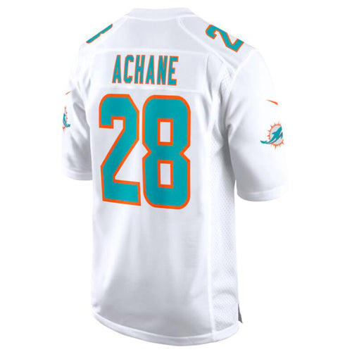 #28 Devon Achane M.Dolphins White Game Stitched Football Jerseys football jersey product view 1