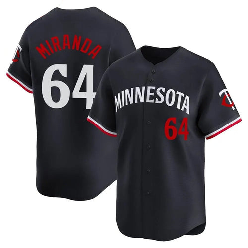 M.Twins #64 Jose Miranda Player Black Home Replica Baseball Jerseys baseball jersey product view 1