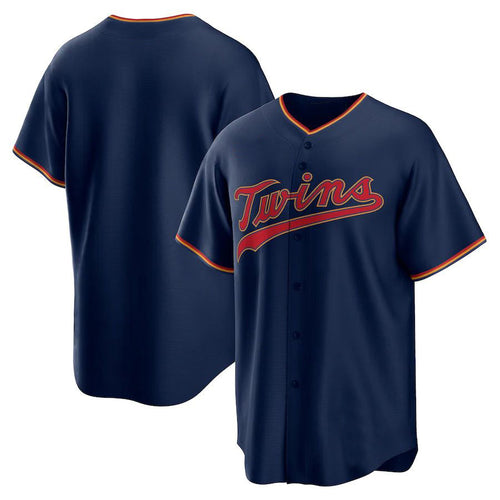 M.Twins Blank Player Navy Replica Team Baseball Jerseys baseball jersey product view 1