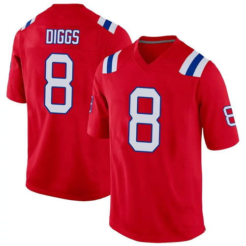 NE.Patriots #8 Stefon Diggs Player Red Home Game Football Jerseys football jersey product view 1