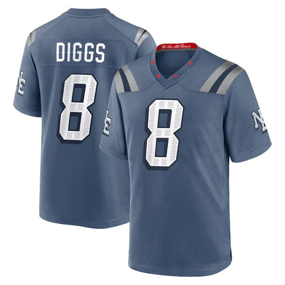 NE.Patriots #8 Stefon Diggs Player Storm Blue Rivalries Collection Game Football Jerseys football jersey product view 2