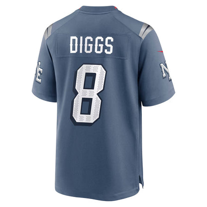 NE.Patriots #8 Stefon Diggs Player Storm Blue Rivalries Collection Game Football Jerseys football jersey product view 1