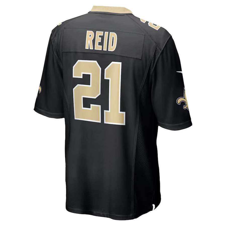 NO.Saints #21 Justin Reid Player Black Home Game Football Jerseys football jersey product view 1