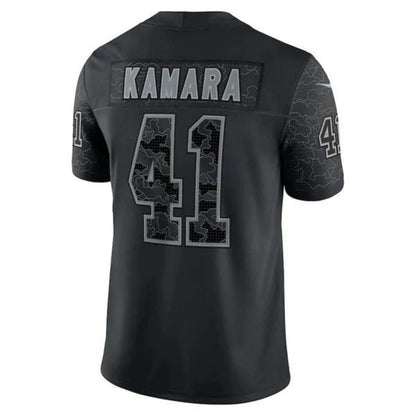 #41 Alvin Kamara Player NO.Saints Black RFLCTV Limited Football Jersey football jersey product view 1