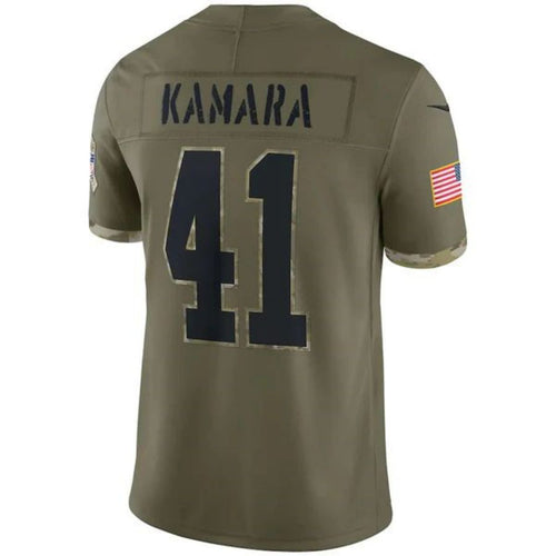 #41 Alvin Kamara Player NO.Saints Olive Salute To Service Limited Football Jerseys football jersey product view 1