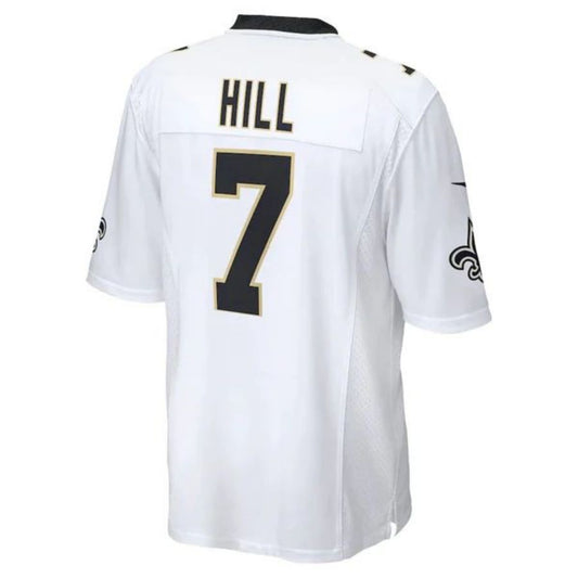 #7 Taysom Hill Player NO.Saints White Game Football Jerseys football jersey product view 1