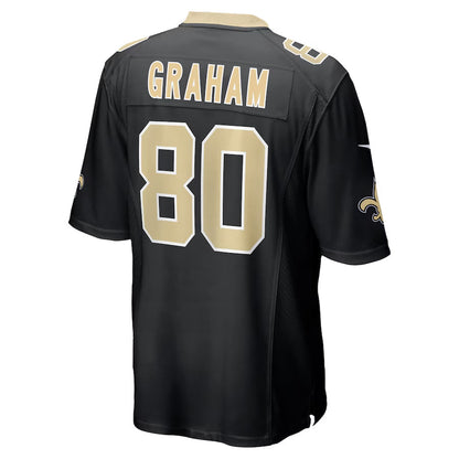 NO.Saints #80 Jimmy Graham Player Black Home Game Football Jerseys football jersey product view 1