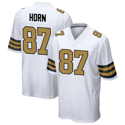 NO.Saints #87 Joe Horn Player White Alternate Game Football Jerseys football jersey product view 1
