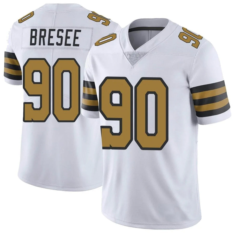 NO.Saints #90 Bryan Bresee Player White Alternate Vapor Limited Football Jerseys football jersey product view 1