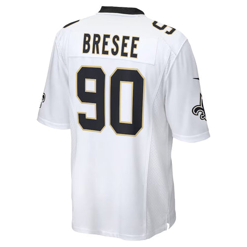 NO.Saints #90 Bryan Bresee Player White Home Game Football Jerseys football jersey product view 1