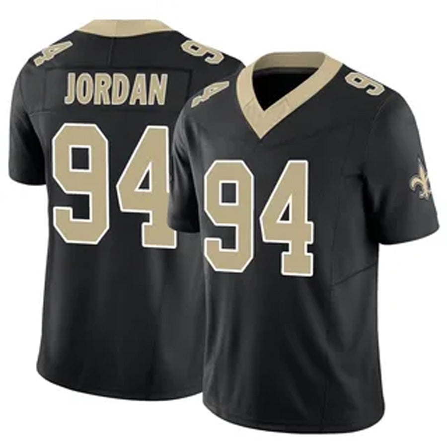 NO.Saints #94 Cameron Jordan Player Black Vapor F.U.S.E. Limited Football Jerseys football jersey product view 1