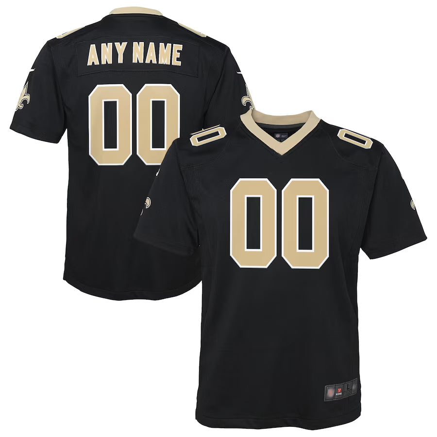 NO.Saints Home Game Football Jerseys - Black - Custom football jersey product view 1