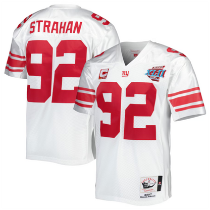 NY.Giants #92 Michael Strahan White Authentic Throwback Retired Player Jersey Stitched American Football Jerseys football jersey product view 2