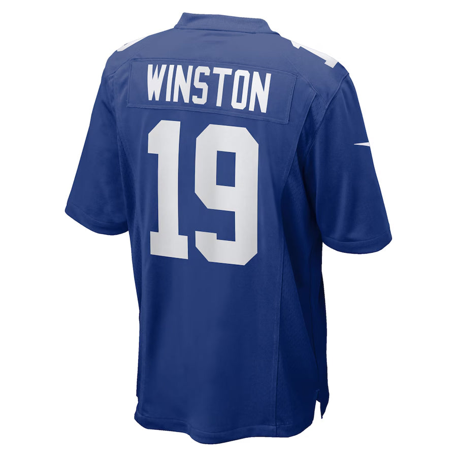 NY.Giants #19 Jameis Winston Player Royal Home Game Football Jerseys football jersey product view 1