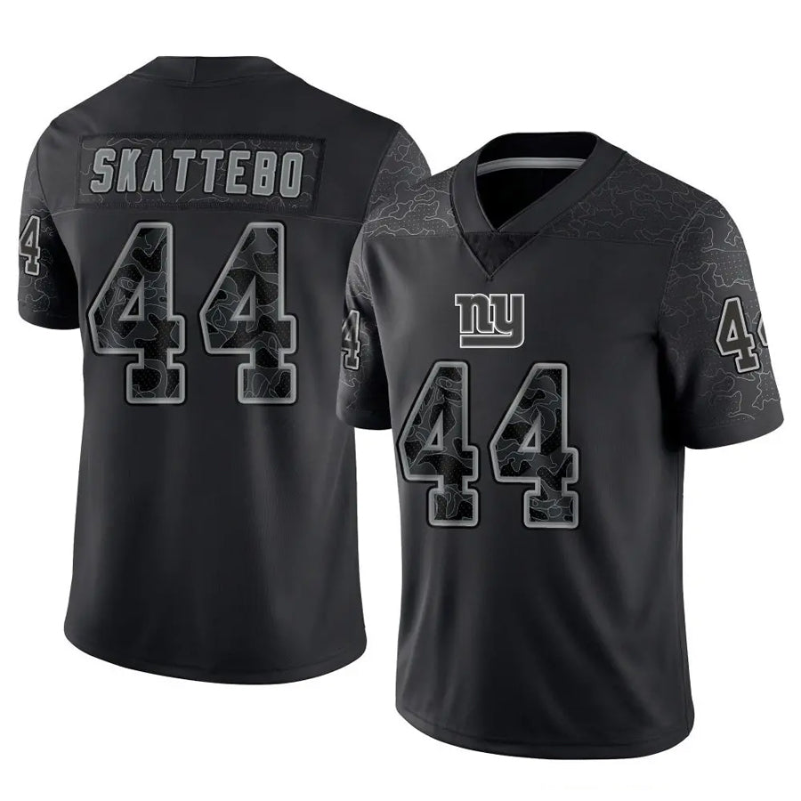 NY.Giants #44 Cam Skattebo Player Black RFLCTV Limited Football Jerseys football jersey product view 1