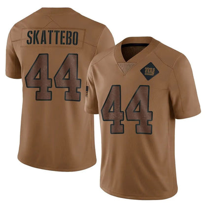 NY.Giants #44 Cam Skattebo Player Brown Salute To Service Limited Football Jerseys football jersey product view 1