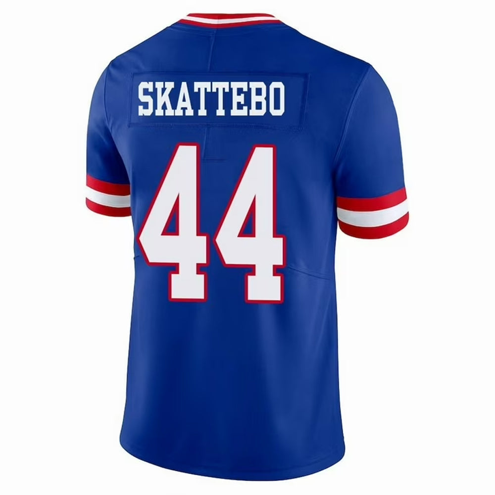 NY.Giants #44 Cam Skattebo Player Royal Throwback Vapor Limited Football Jerseys football jersey product view 1