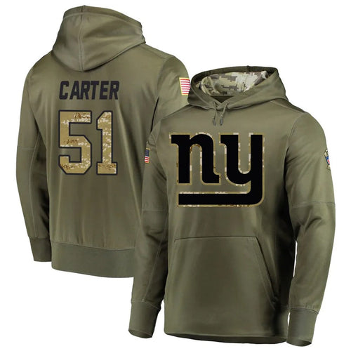 NY.Giants #51 Abdul Carter Player Salute to Service Hoodies Football Jerseys football jersey product view 1