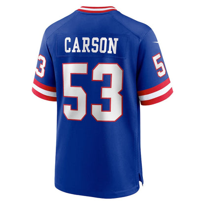 NY.Giants #53 Harry Carson Player Royal Home Game Football Jerseys football jersey product view 1
