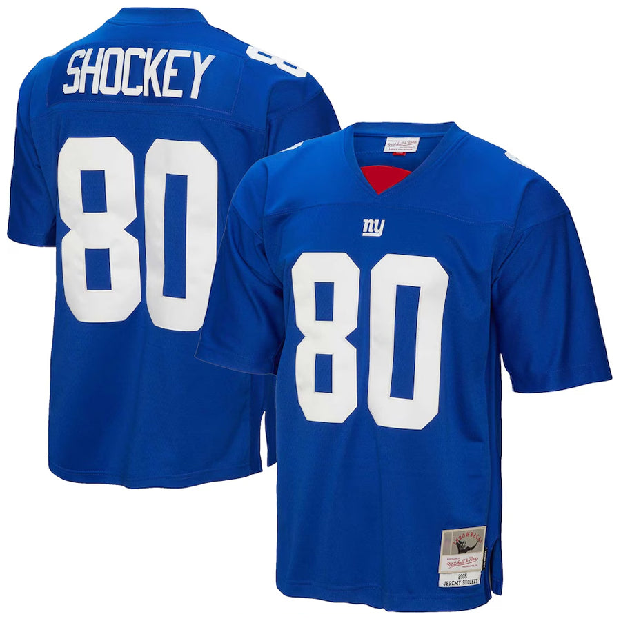 NY.Giants #80 Jeremy Shockey Player Mitchell & Ness Royal Legacy Football Jerseys football jersey product view 1
