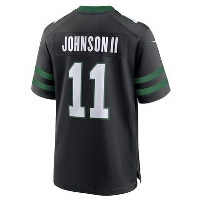 NY.Jets #11 Jermaine Johnson II Player Black Home Game Football Jerseys football jersey product view 1