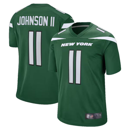 NY.Jets #11 Jermaine Johnson II Player Green Game Football Jerseys football jersey product view 1