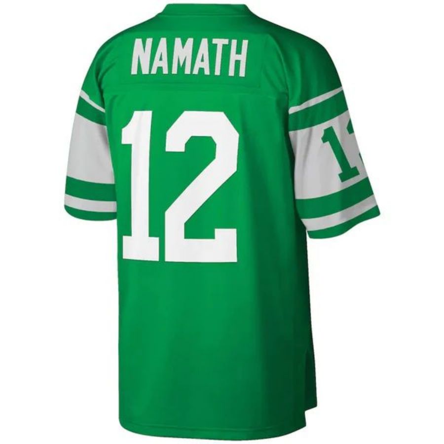 NY.Jets #12 Joe Namath Player Mitchell & Ness Kelly Green Legacy Replica Jersey Stitched American Football Jerseys football jersey product view 1