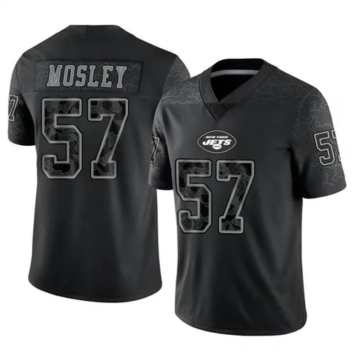 NY.Jets #57 C.J. Mosley Player Black REFLECTIVE Limited Football Jerseys football jersey product view 1