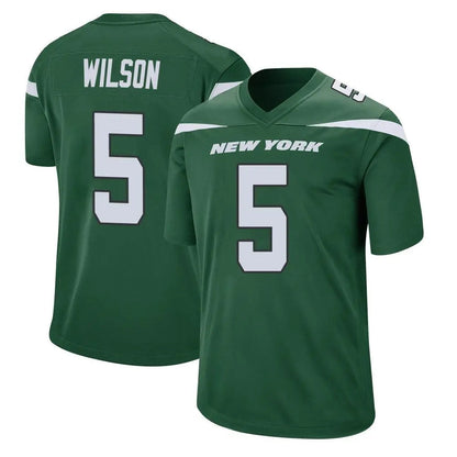 NY.Jets #5 Garrett Wilson Player Green Game Football Jerseys football jersey product view 1