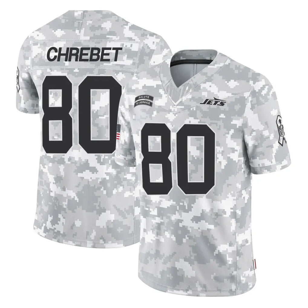 NY.Jets #80 Wayne Chrebet Player Arctic Camo Salute to Service Limited Football Jerseys football jersey product view 1