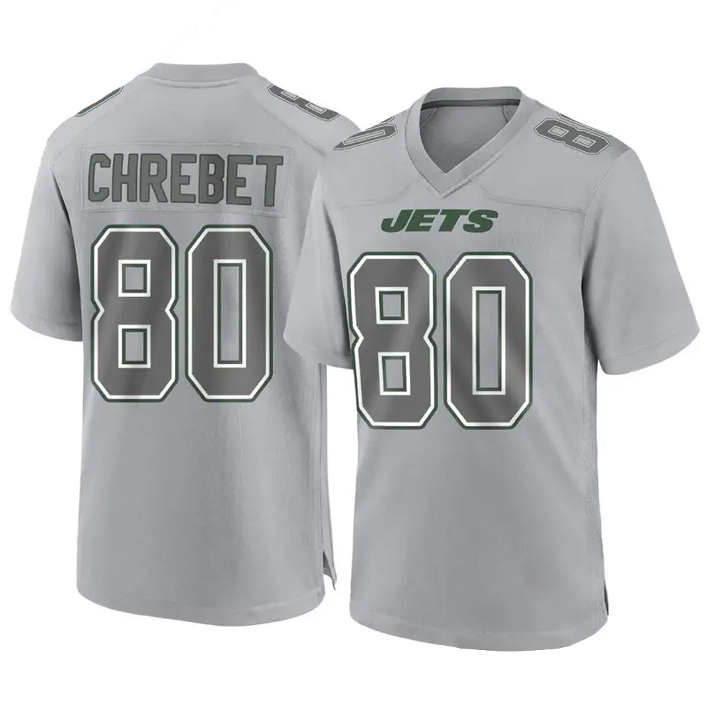 NY.Jets #80 Wayne Chrebet Player Gray Game Football Jerseys football jersey product view 1