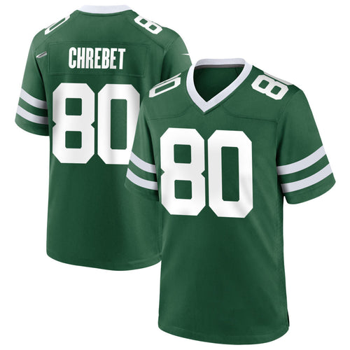NY.Jets #80 Wayne Chrebet Player Green Home Game Football Jerseys football jersey product view 1