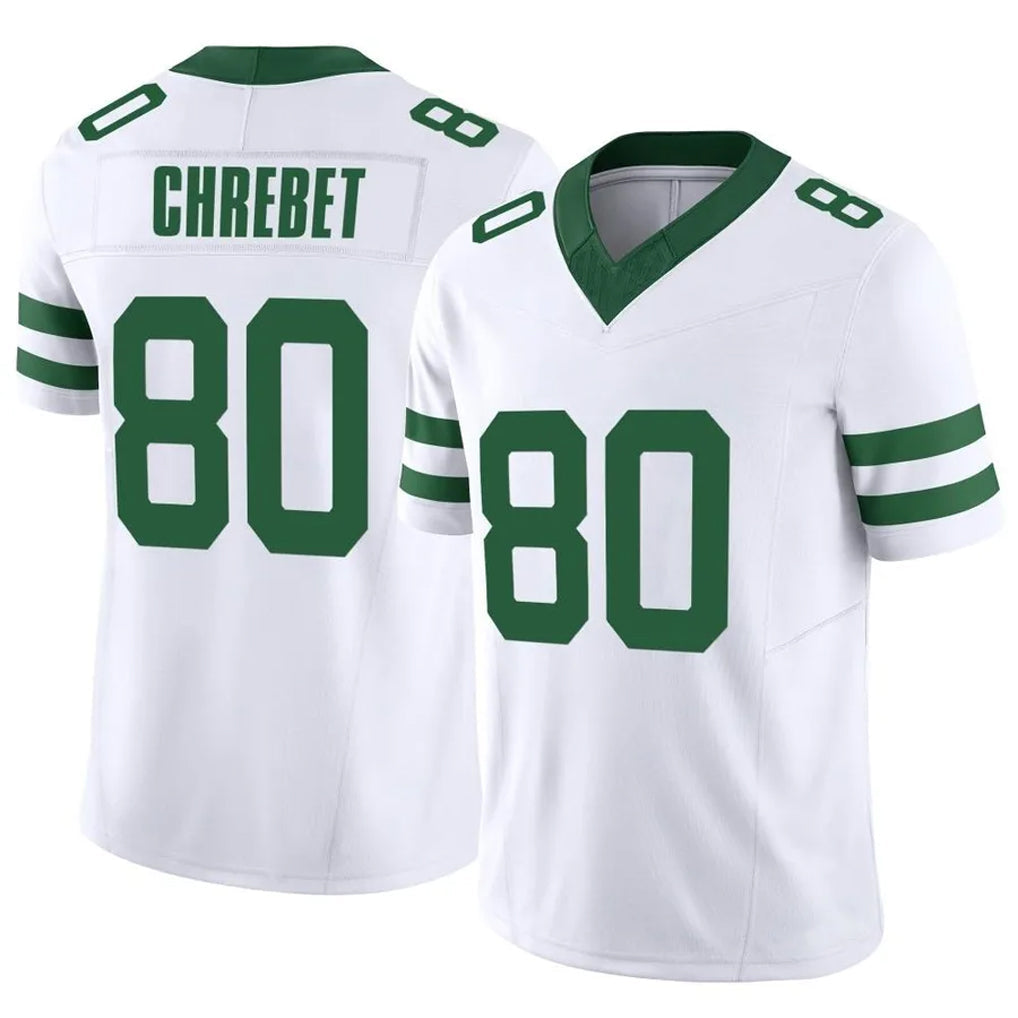 NY.Jets #80 Wayne Chrebet Player White Home Game Football Jerseys football jersey product view 1
