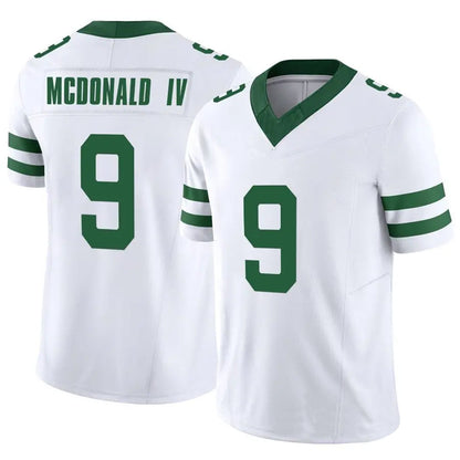 NY.Jets #9 Will McDonald IV Player White Vapor F.U.S.E. Limited Football Jerseys football jersey product view 1