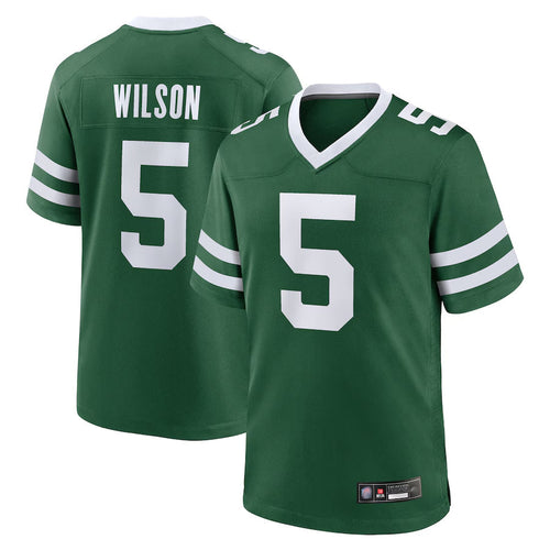 NY.Jets Home Game Football Jerseys - Gotham Green - #5 Garrett Wilson Player football jersey product view 1